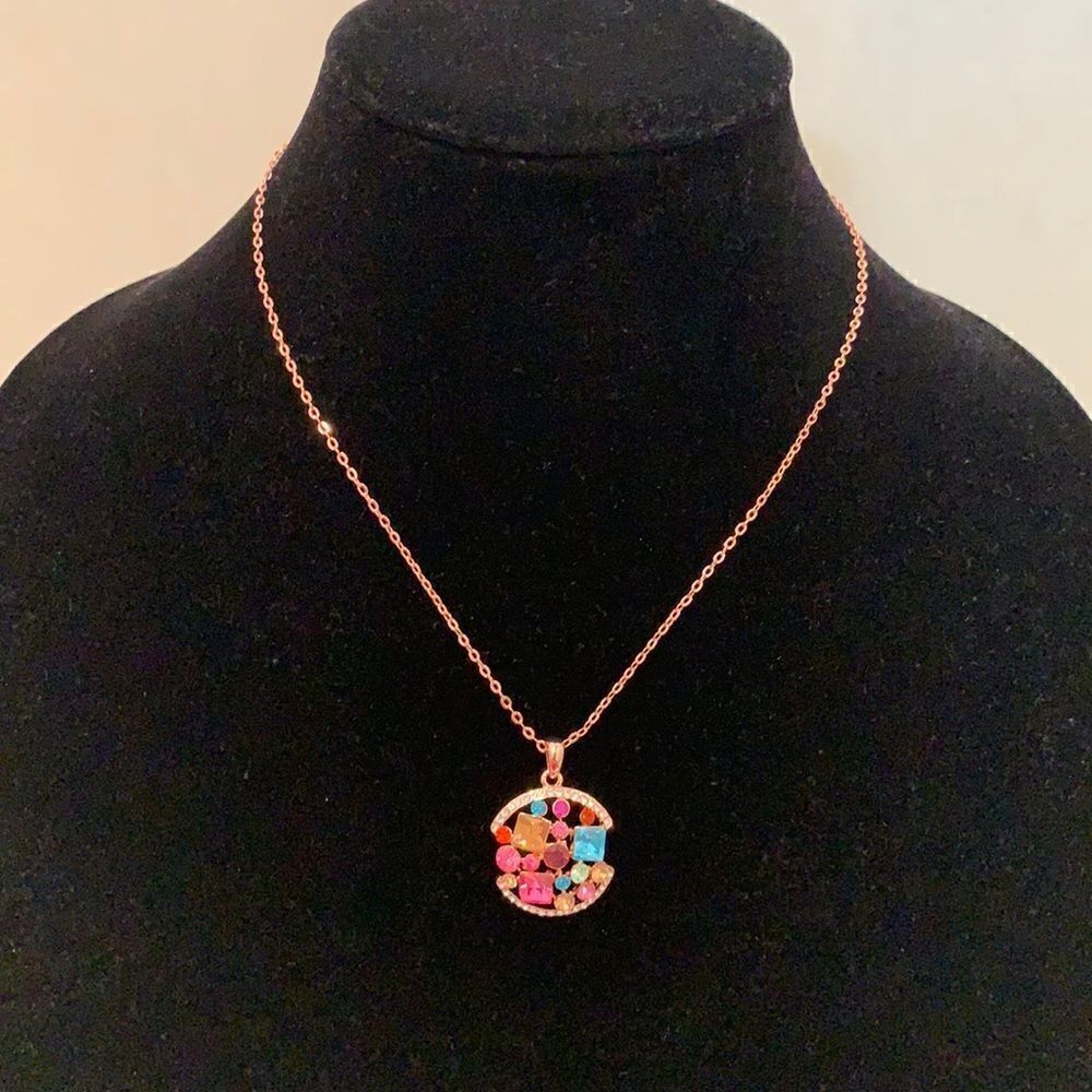 QIANSE Rhinestone Necklace 